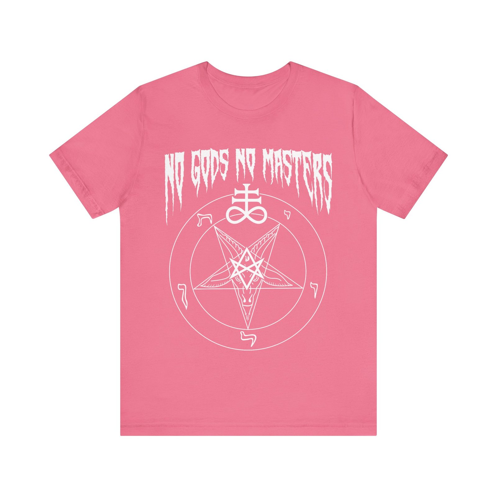 No Gods No Masters Satanic Baphomet Devil T-Shirt - Image 3