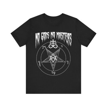 No Gods No Masters Satanic Baphomet Devil T-Shirt