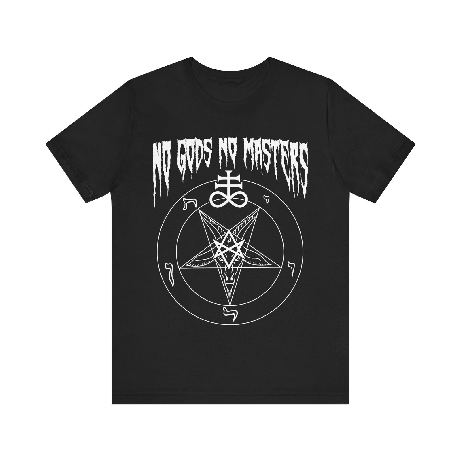 No Gods No Masters Satanic Baphomet Devil T-Shirt