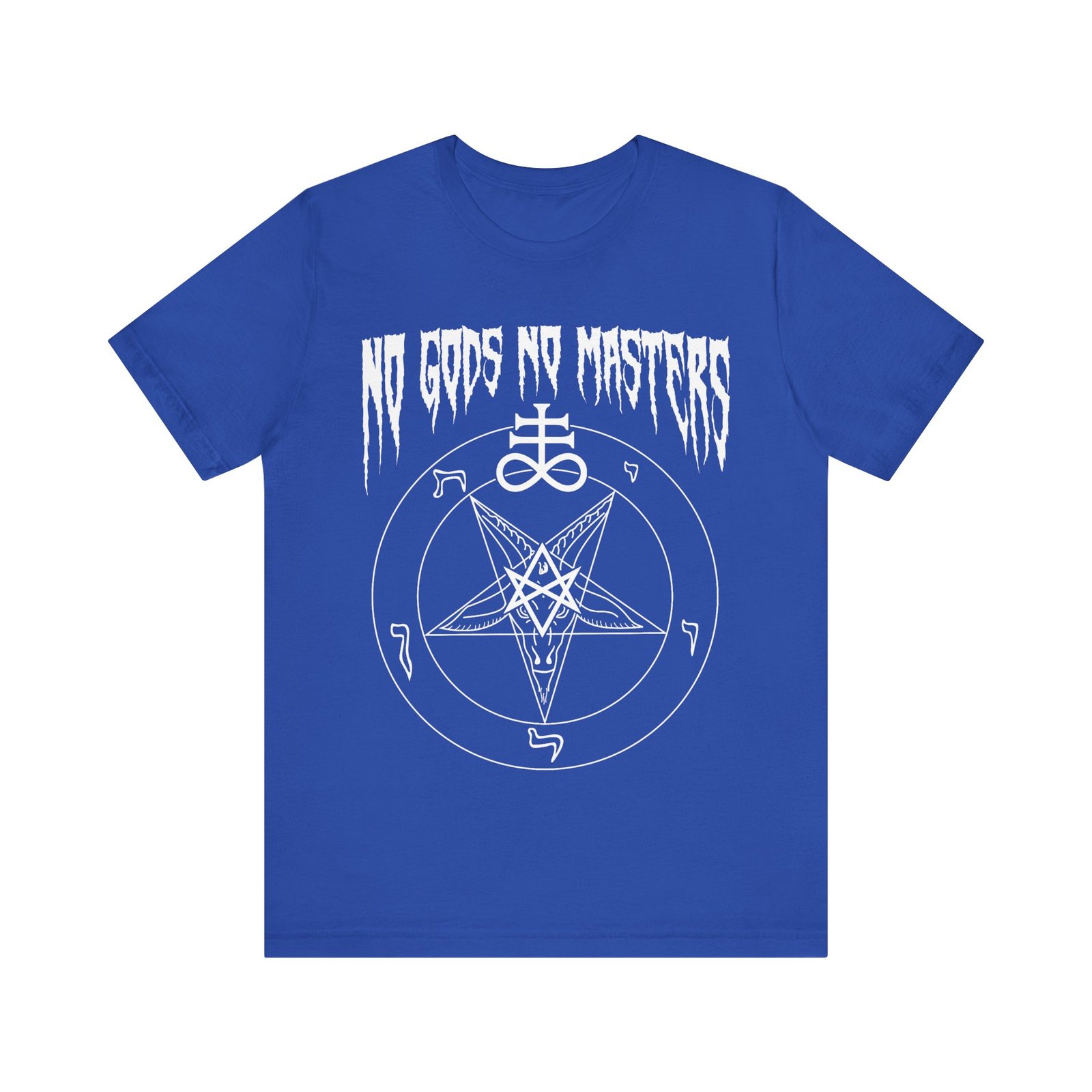 No Gods No Masters Satanic Baphomet Devil T-Shirt - Image 2