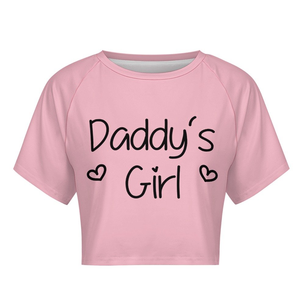 Daddy's Girl Heart Crop Top - Image 2