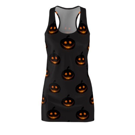 Halloween Jack O Lantern Racerback Dress