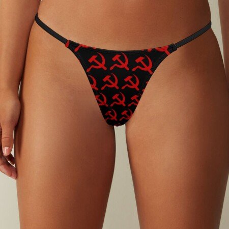 Communist Hammer and Sickle Thong Panties