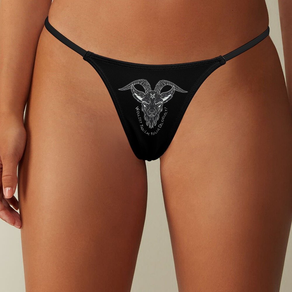 Baphomet Pentagram Thong Panties - Image 7